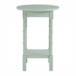 Scranton & Co Round Side Table in Sage Green Wood with Lower Shelf