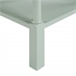 Scranton & Co Round Side Table in Sage Green Wood with Lower Shelf