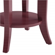 Scranton & Co Round Side Table in Maroon Wood Finish with Shelf