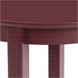 Scranton & Co Round Side Table in Maroon Wood Finish with Shelf