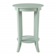 Scranton & Co Round Side Table in Sage Green Wood with Flared Legs
