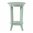 Scranton & Co Round Side Table in Sage Green Wood with Flared Legs