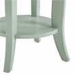 Scranton & Co Round Side Table in Sage Green Wood with Flared Legs