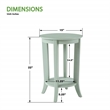 Scranton & Co Round Side Table in Sage Green Wood with Flared Legs