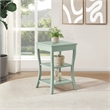 Scranton & Co Sage Green Wood Side Table with 2 Open Shelves