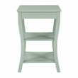 Scranton & Co Sage Green Wood Side Table with 2 Open Shelves