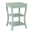 Scranton & Co Sage Green Wood Side Table with 2 Open Shelves