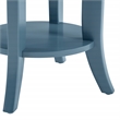 Scranton & Co Round Side Table in Blue Wood Finish with Flared Legs