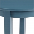 Scranton & Co Round Side Table in Blue Wood Finish with Flared Legs