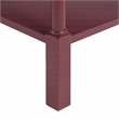 Scranton & Co Contemporary Round Maroon Wood Side Table with Lower Shelf