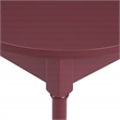 Scranton & Co Contemporary Round Maroon Wood Side Table with Lower Shelf