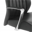 Scranton & Co Black Fabric Visitor Chair with Chrome Sled Base