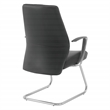Scranton & Co Black Fabric Visitor Chair with Chrome Sled Base