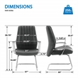 Scranton & Co Black Fabric Visitor Chair with Chrome Sled Base