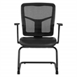 Scranton & Co Mesh Back Visitor Chair in Black Fabric GREENGUARD