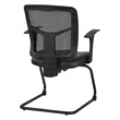 Scranton & Co Mesh Back Visitor Chair in Black Fabric GREENGUARD