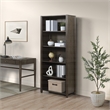 Scranton & Co 5-Shelf Bookcase in Burnt Ash Finish with Adjustable Shelves