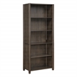 Scranton & Co 5-Shelf Bookcase in Burnt Ash Finish with Adjustable Shelves