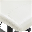 Scranton & Co Modern Office Chair in White Faux Leather Titanium Base