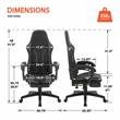 Scranton & Co Gaming Chair with Retractable Footrest in Faux Leather
