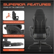 Scranton & Co Gaming Chair with Retractable Footrest in Faux Leather