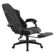 Scranton & Co Gaming Chair with Retractable Footrest in Faux Leather