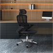 Scranton & Co Black Mesh Manager's Chair with Headrest and Chrome Base