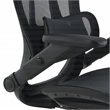 Scranton & Co Black Mesh Manager's Chair with Headrest and Chrome Base