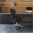 Scranton & Co Black Mesh Manager's Chair with 4D Flip Arms Chrome Base