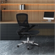 Scranton & Co Black Mesh Manager's Chair with 4D Flip Arms Chrome Base