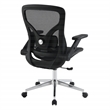 Scranton & Co Black Mesh Manager's Chair with 4D Flip Arms Chrome Base