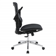 Scranton & Co Black Mesh Manager's Chair with 4D Flip Arms Chrome Base
