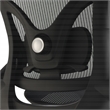 Scranton & Co Black Mesh Manager's Chair with 4D Flip Arms Chrome Base