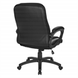 Scranton & Co Black Faux Leather Manager's Chair Padded Arms Nylon Base