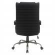Scranton & Co High-Back Black Faux Leather Executive Chair Titanium Base