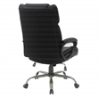 Scranton & Co High-Back Black Faux Leather Executive Chair Titanium Base