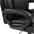 Scranton & Co High-Back Black Faux Leather Executive Chair Titanium Base