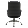 Scranton & Co Mid-Back Black Faux Leather Executive Chair Titanium Base