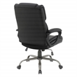 Scranton & Co Mid-Back Black Faux Leather Executive Chair Titanium Base