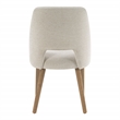 Scranton & Co Dining Chair in Linen White with Medium Oak Legs 2-Pack