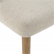 Scranton & Co Dining Chair in Linen White with Medium Oak Legs 2-Pack