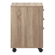 Scranton & Co 3 Drawer Mobile File Cabinet in River Oak Engineered Wood