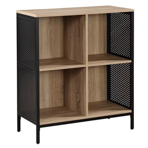 Scranton & Co 4-Cube Storage Bookcase in River Oak - 29&quotWx13.5&quotDx34&quotH