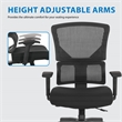 Scranton & Co Adjustable Office Chair with Vertical Matrix Back in Black Mesh
