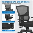 Scranton & Co Adjustable Office Chair with Vertical Matrix Back in Black Mesh