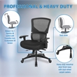 Scranton & Co Adjustable Office Chair with Vertical Matrix Back and Mesh Seat