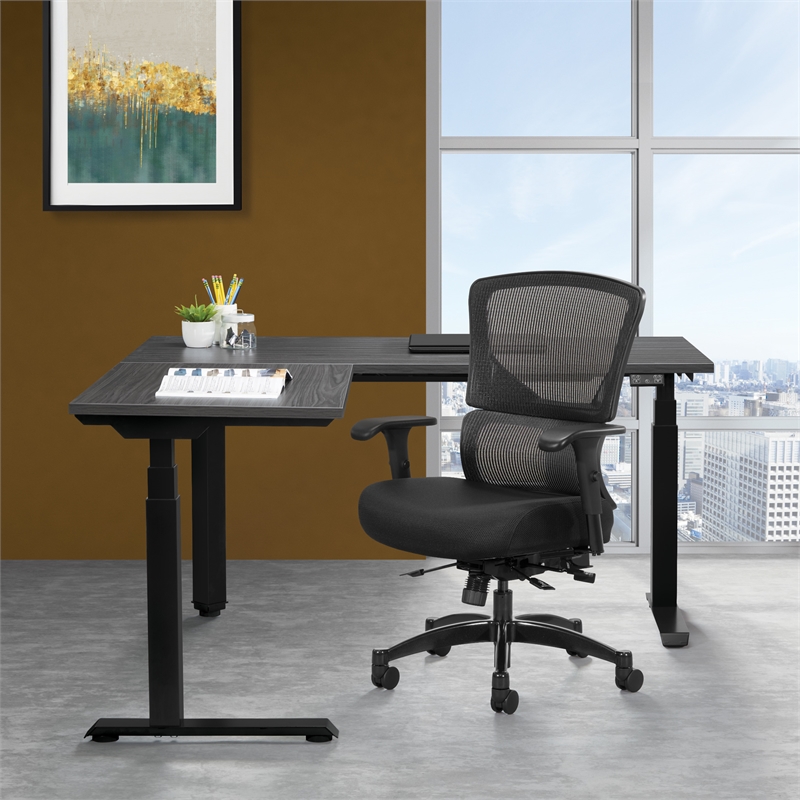 Scranton & Co Adjustable Office Chair with Vertical Matrix Back and Mesh Seat