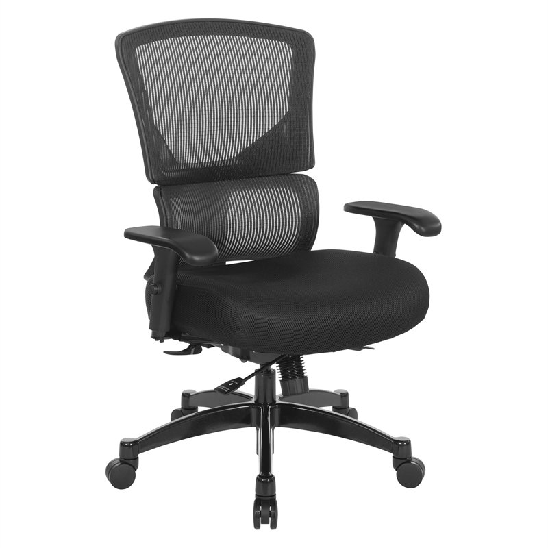 Scranton & Co Adjustable Office Chair with Vertical Matrix Back and Mesh Seat