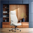 Scranton & Co High-Back Office Chair in Snow White with Chrome Base