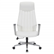 Scranton & Co High-Back Office Chair in Snow White with Chrome Base